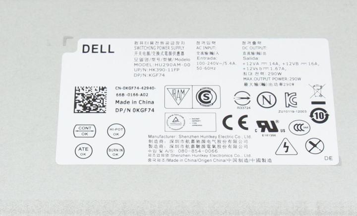 Actual product image Dell KGF74 (290 W)