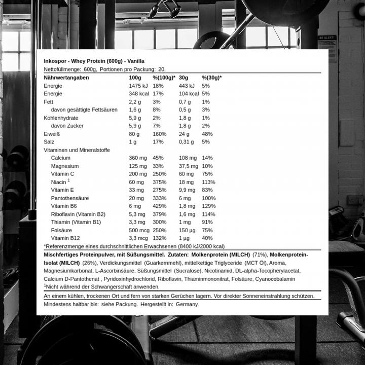 Actual product image Inkospor Whey Protein (Vanilla, 1 pcs., 600 g)