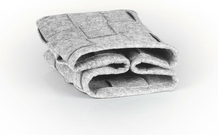 Actual product image N8werk Felt storage basket 32 cm light grey (1 x, 32 x 32 x 32 cm)