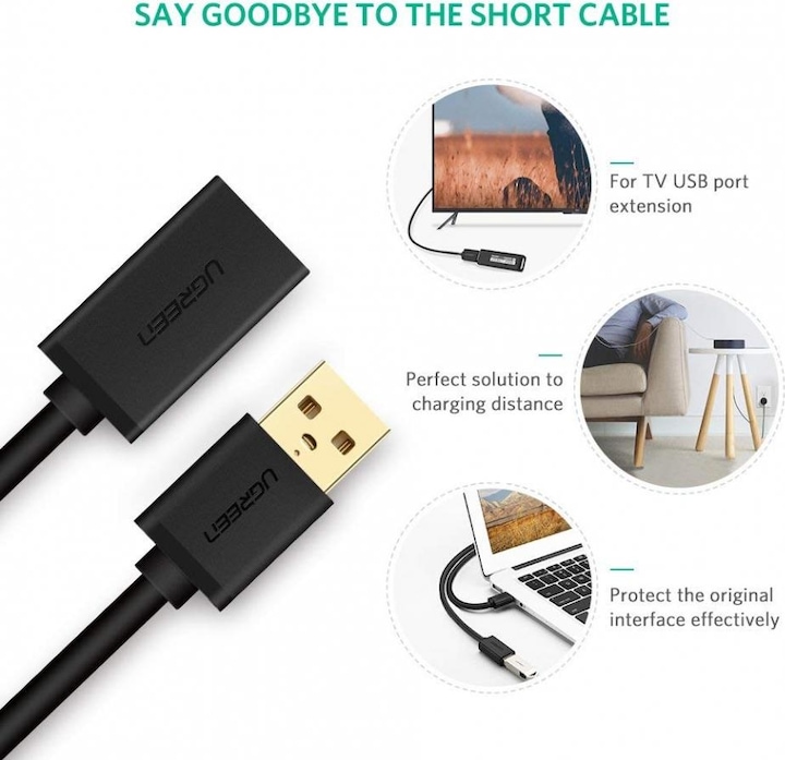 Image du produit Ugreen USB A—Usb A (1 m, USB 3.0)