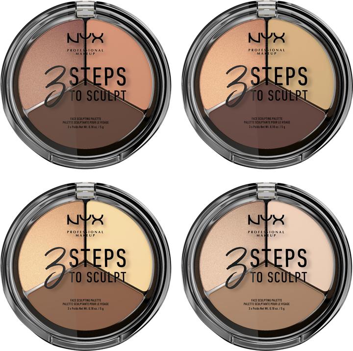 Produktbild NYX Professional Make-Up 4 Steps to Sculpt (2 Light, Highlighter, 15 g)