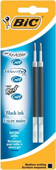 Image du produit Bic Recharge de gel roller noir (2x)