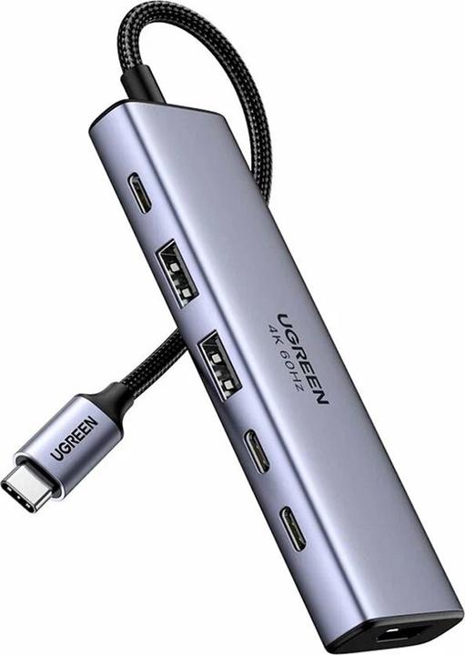Actual product image Ugreen 6-in-1 USB-C Hub (USB-C, 6 ports)