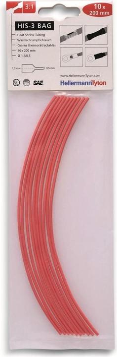 Produktbild HellermannTyton Schrumpfschlauchsortiment Rot (10 x)