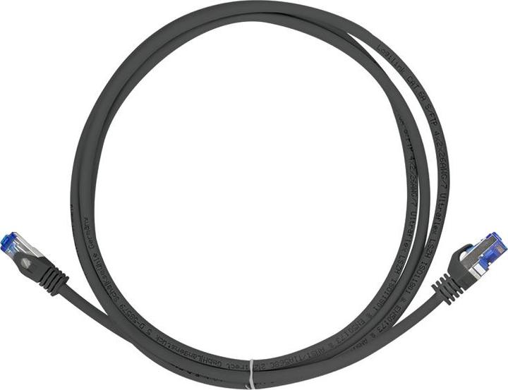 Actual product image LogiLink Patch cable Ultraflex, Cat.6A, S/FTP, 1.0 m, black (S/FTP, CAT6a, 1 m)