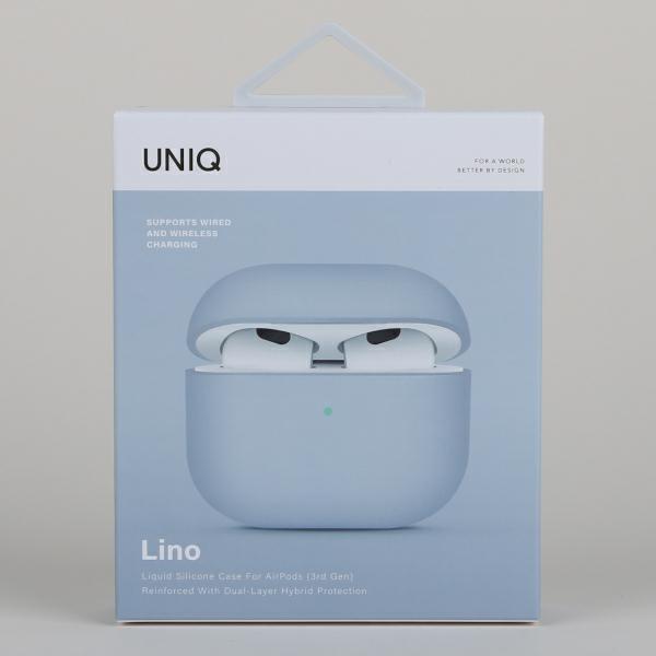 Image du produit Uniq etui Lino AirPods 3 gen Silicone błękitny/arctic blue (Sac pour écouteurs)