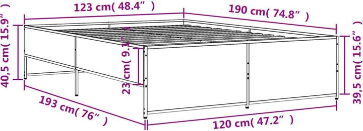 Image du produit vidaXL Bettgestell (120 x 190 cm)