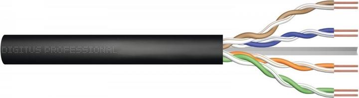 Produktbild Digitus Installation cable U/UTP cat. 5e, PE wire, external gelled, black, (reel) (U/UTP, CAT5e, 305 m)