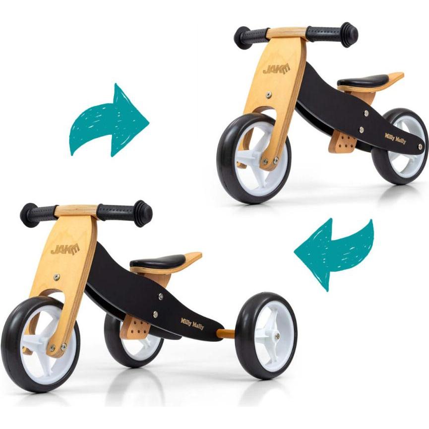 Mally Nero Milly Jake Classic 2In1 Riflettore Multifunzionale Per Bicicletta Per Bambini