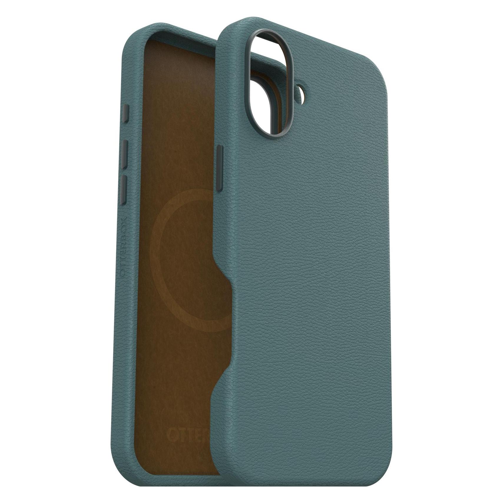 OtterBox Symmetry Cactus Leather Mit MagSafe (Apple IPhone 16 Plus), Smartphone Hülle, Grün