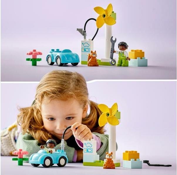 Produktbild LEGO Windrad und Elektroauto (10985)