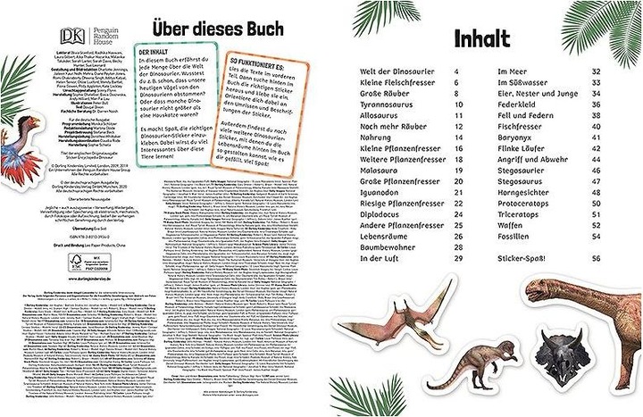 Actual product image Sticker Lexicon. Dinosaurs