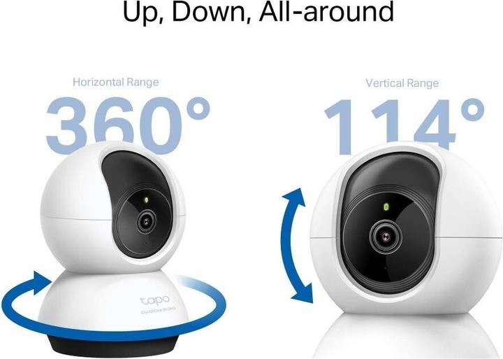 Produktbild TP-Link Tapo C220 4MP 360°-WLAN-Kamera MicroSD (2560 x 1440 Pixels)