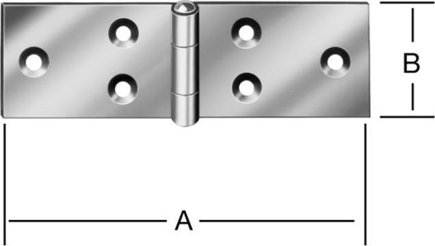 Actual product image BestaPac Tischscharnier verzinkt 60x25