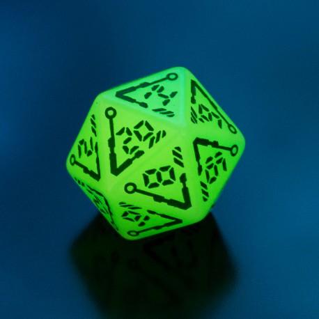 Actual product image Q Workshop SDGT3N - "Digital" Glowing Dice Set