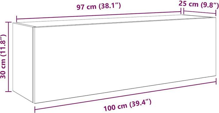 Immagine prodotto VidaXL Pensile da bagno (100 x 25 x 30 cm)