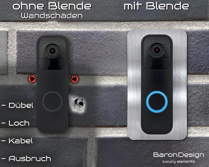 Produktbild Baron Design Edelstahl Blende für Blink Doorbell