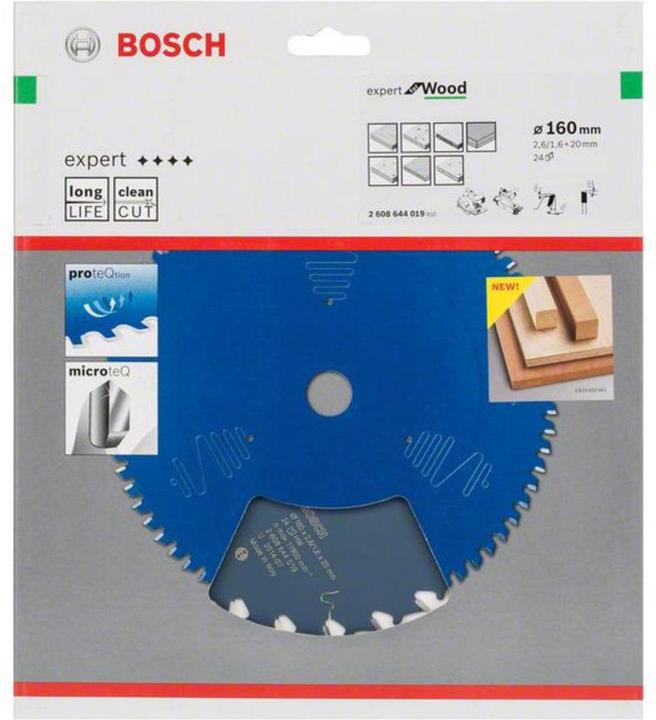 Produktbild Bosch Professional Zubehör Kreissägeblatt Expert for Wood, 160 x 20 x 2,6 mm, 24