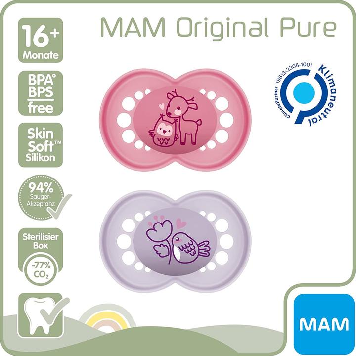 Actual product image MAM Ori.Pure Silicone 16+ girl (2 x, from 16 m.)
