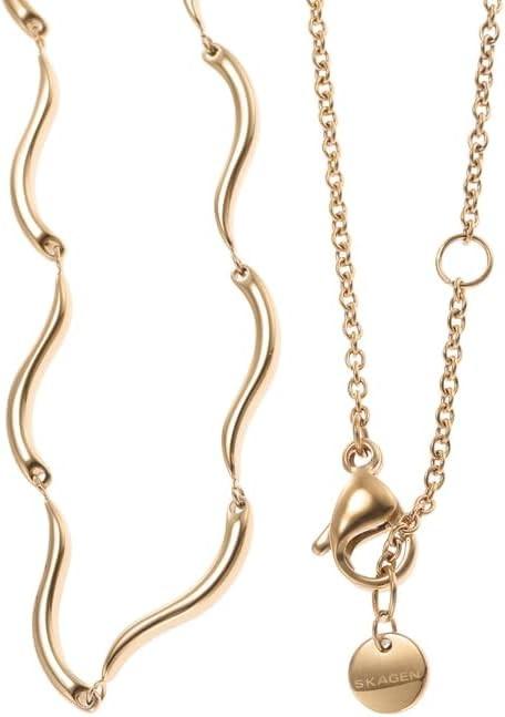 Actual product image Skagen Waves Necklace (Stainless steel IP gold, 40 cm)