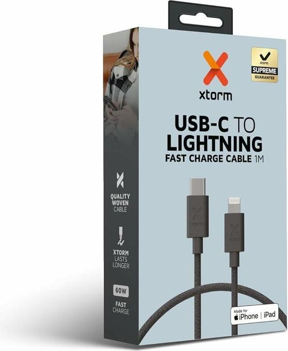 Actual product image Xtorm USB-C -> Lightning 1.0m Go2 Cable black (1 m, 60 W)