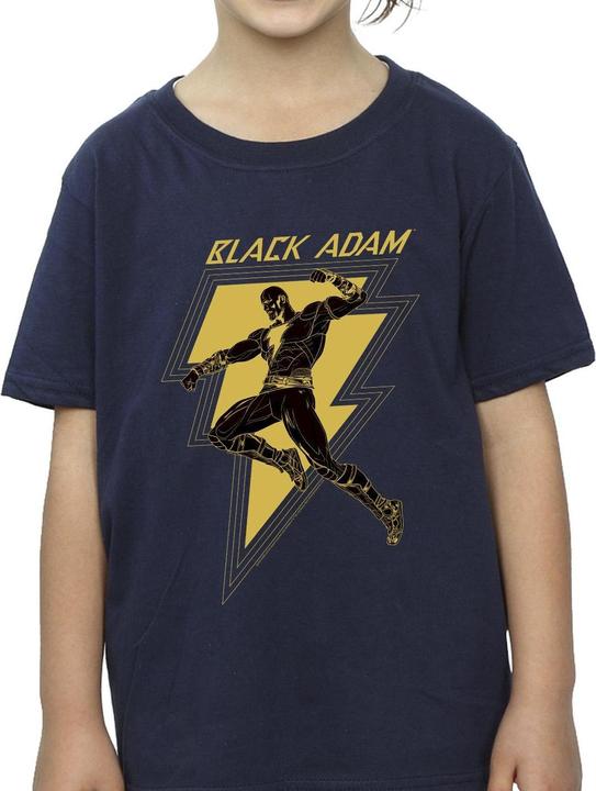 Produktbild Black Adam Golden Bolt Chest TShirt Mädchen (128)