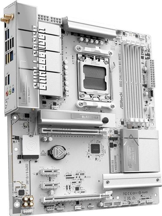 Productafbeelding AsRock MB AMD AM5 B850M Challenger WiFi White (AM5, AMD B850, ATX, Micro ATX (mATX))