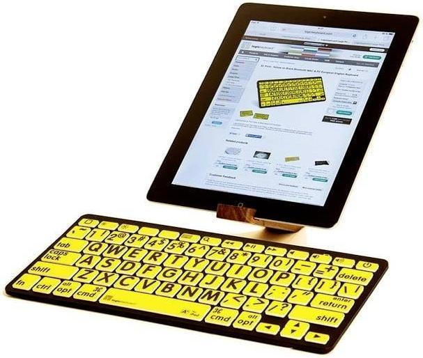 Produktbild Logickeyboard XL-Print Black on Yellow dt. (PC/BT) (DE, Kabellos)