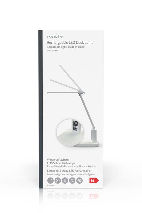 Produktbild Nedis LED-Schreibtischlampe | Dimmbar | 3 Licht-Modi | 220 lm | Wiederaufladbar | DimmSchalter | Wei (220 lm)