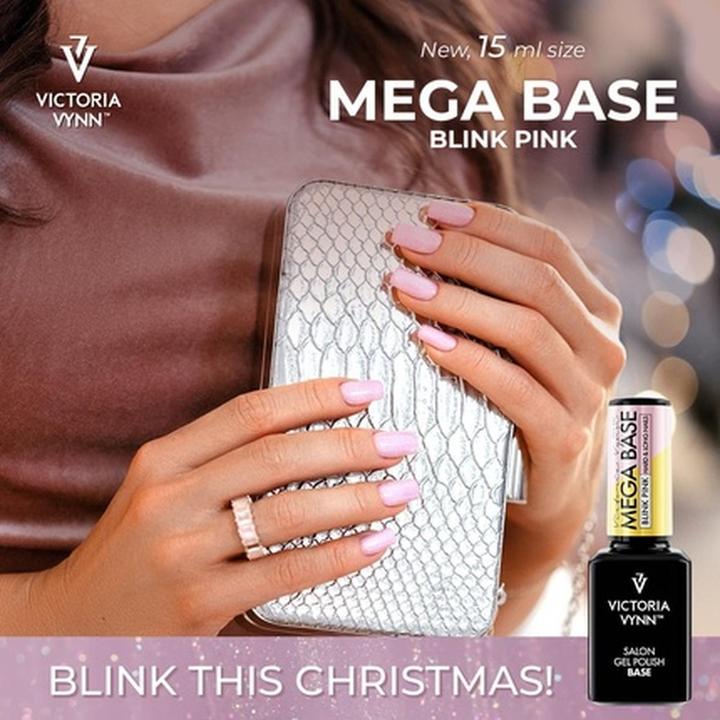 Immagine prodotto Visconti Di Modrone Victoria Vynn Mega Base Blink Pink Hard & Long Nails UV LED Hybrid Glitter Gel (Vernice UV gel)