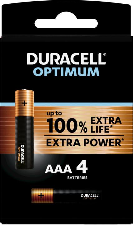 Productafbeelding Duracell Optimum Wegwerp Mini Stylus AAA Alkaline batterij (4 Pcs., AA / LR6 / Mignon / R6 / R14505)