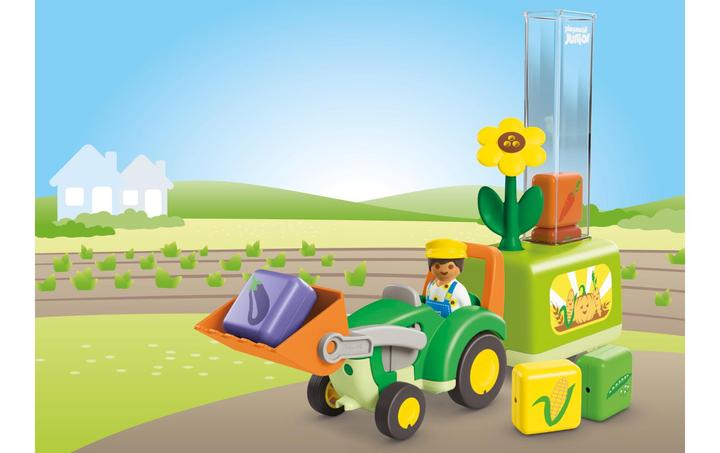 Produktbild Playmobil JUNIOR: Traktor mit lustiger Pflanzmaschine (71773, Playmobil Junior)