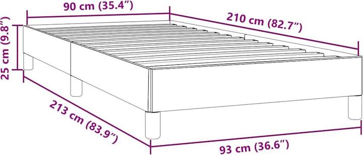 Image du produit vidaXL Bettgestell (90 x 210 cm)