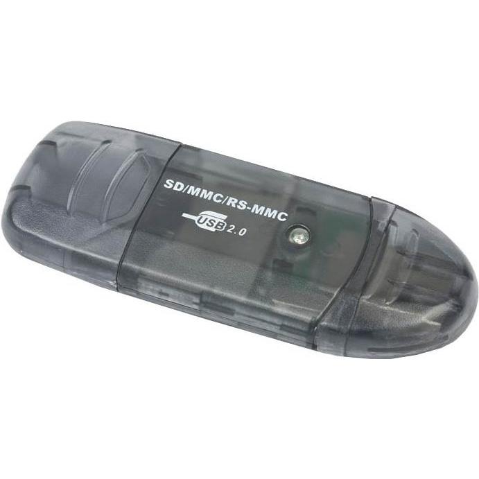 Gembird FD2-SD-1 Kartenleser (MMC, SD, RS-MMC) (USB 2.0), Speicherkartenlesegerät, Schwarz