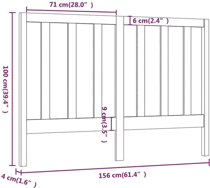 Image du produit VidaXL Lambertine (156 x 4 x 100 cm)
