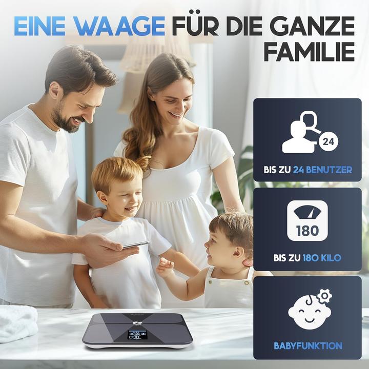 Immagine prodotto Heldenwerk Personenwaage mit App (180 kg)