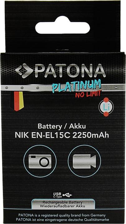 Produktbild Patona Platinum Akku Nikon ENEL15C USB-C (Akku)