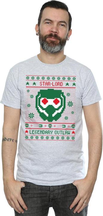 Immagine prodotto Guardians Of The Galaxy Vol. 2 Star Lord Fair Isle Maglietta Uomo (L)