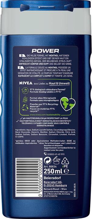 Actual product image NIVEA MEN Power (250 ml)
