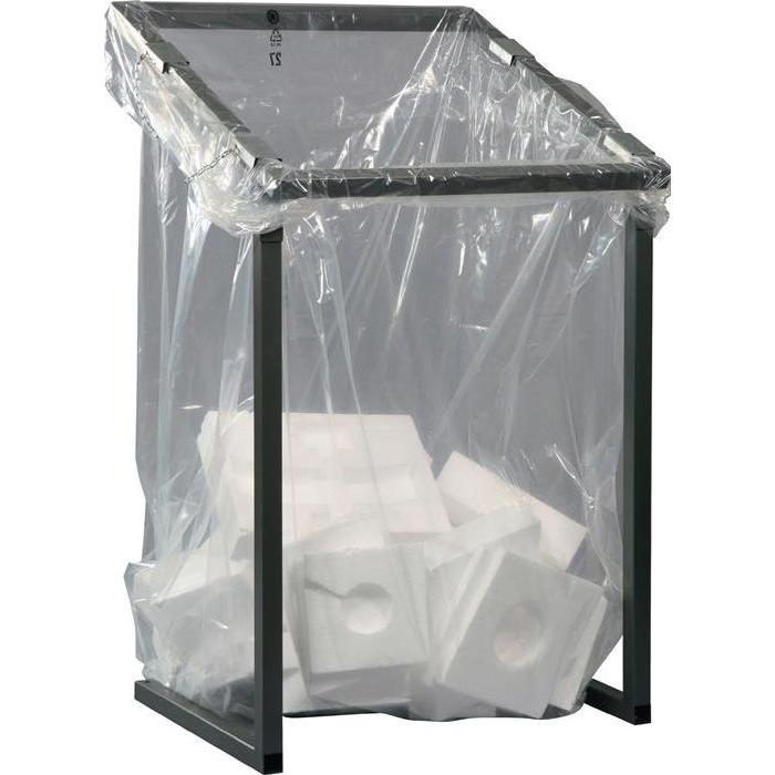 Renner Helmuth Abfallsammler H1230xB730xT695mm 1000 l anthrazit-eisenglimmer, DB703 stationär, Abfalleimer, Grau