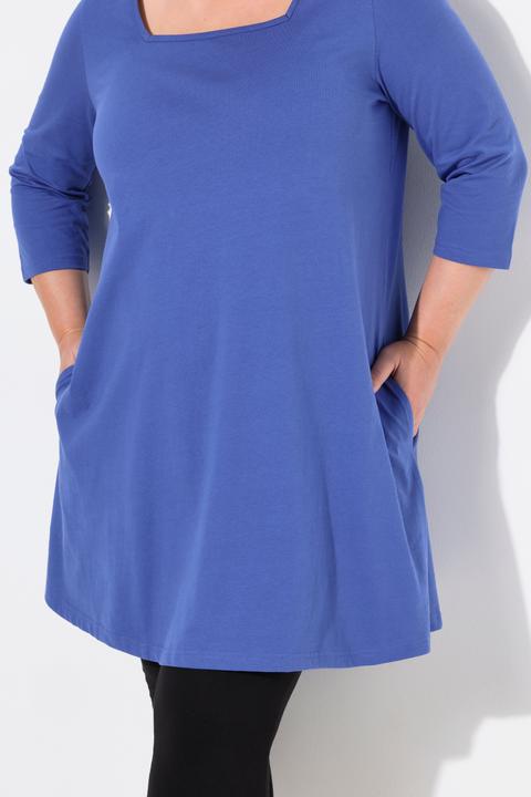 Produktbild Ulla Popken Longshirt, A-Linie, Carré-Ausschnitt, 3/4-Arm (62)