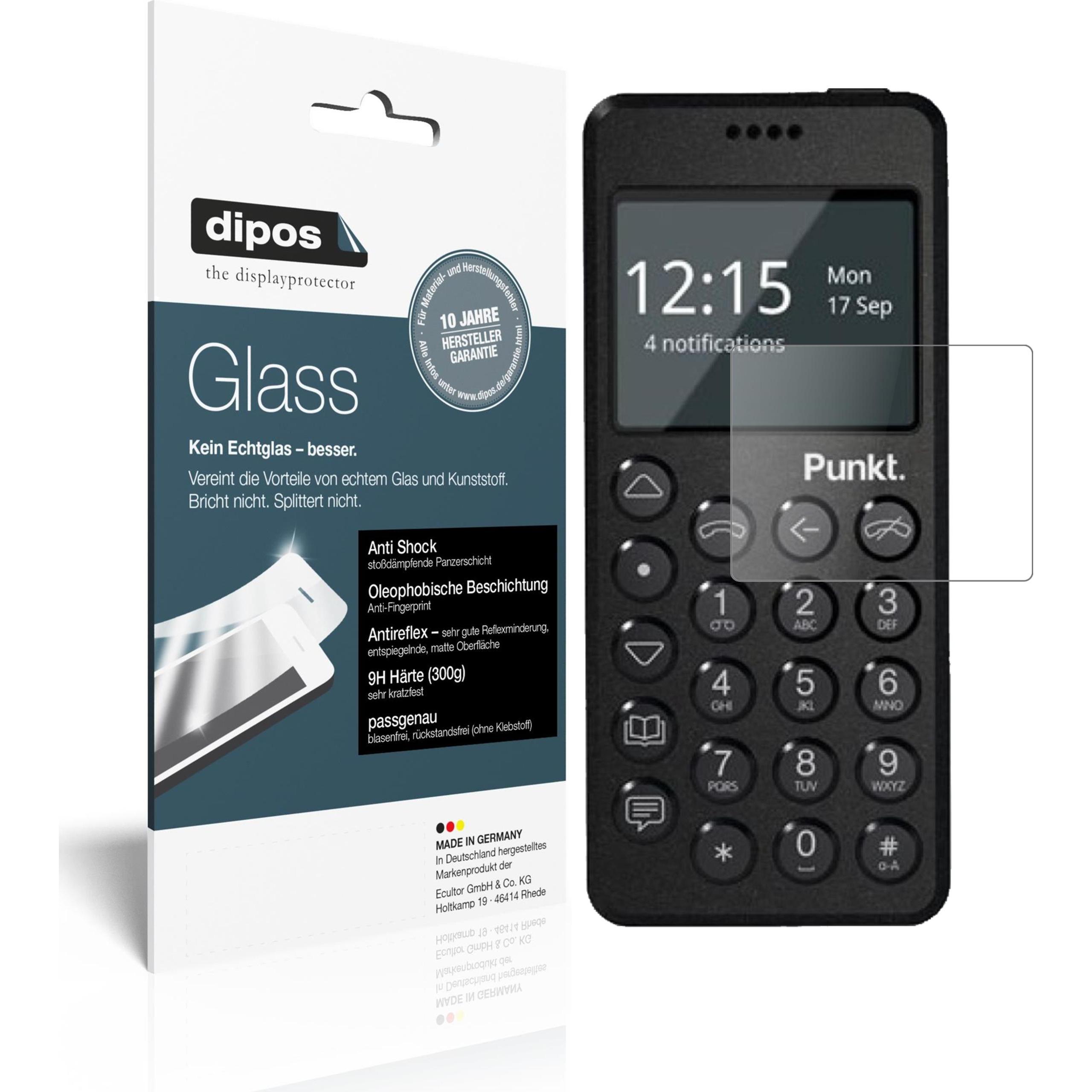 Dipos Displayschutz Anti-Shock (2 Stück, Punkt MP02), Smartphone Schutzfolie, Transparent
