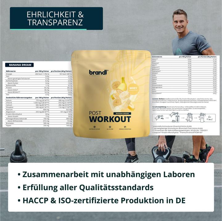Actual product image Brandl Pulver Post Workout Banana 1000 g (Banana, 1 pcs., 1000 g)