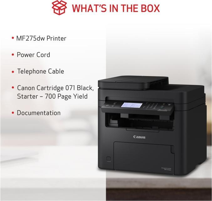 Immagine prodotto Canon I-SENSYS MF275DW MFP A COLORI 4IN1 (Laser, Bianco e nero)