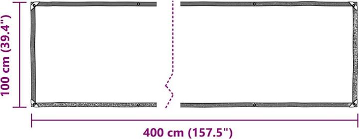 Produktbild vidaXL transparente Plane (4 x 1 m)
