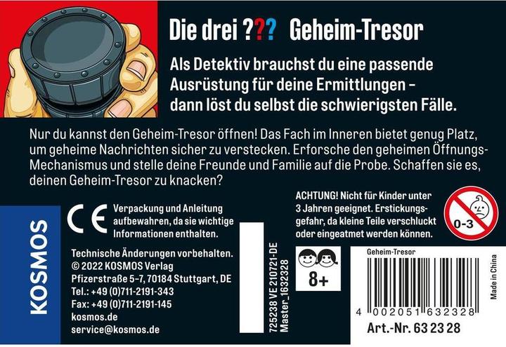 Produktbild Kosmos Detektivausrüstung Die drei??? Geheim-Tresor