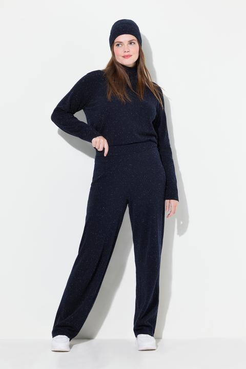 Immagine prodotto Ulla Popken Pantaloni di maglia modello Rose in cotone biologico con taglio della gamba ampio e cintura elastica (50, 56)