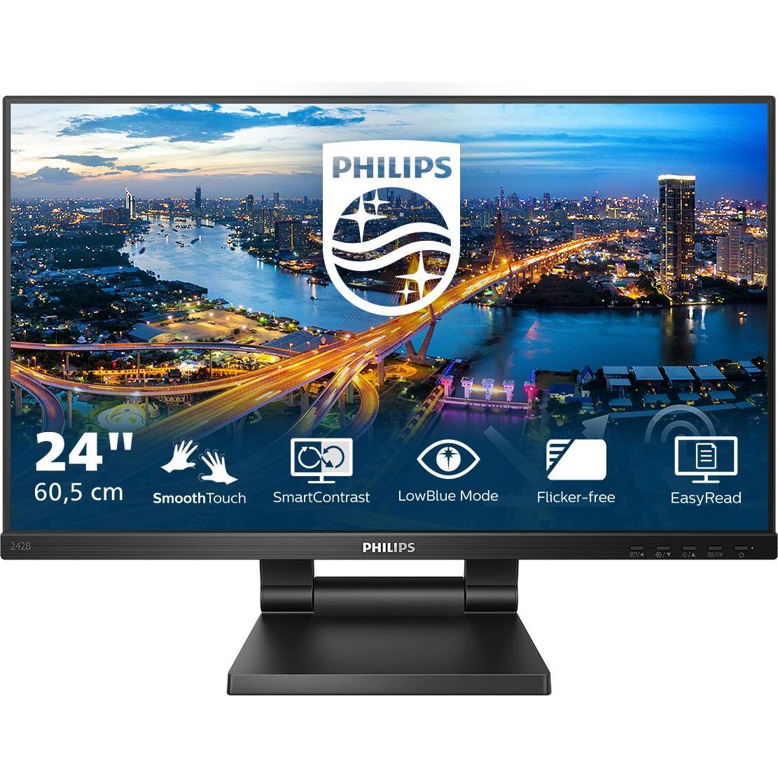 Philips 242B1TC/00 (1920 x 1080 Pixel, 23.80"), Monitor, Schwarz