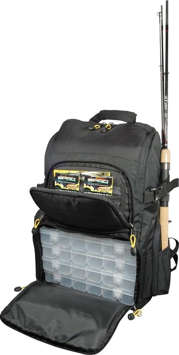 Image du produit Spro Sac à dos de pêche avec 4 boîtes de pêche