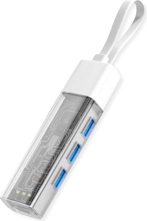 Roline Mobiler USB 3.2 Gen 1 Hub, 4fach, Typ A+C Anschlusskabel (USB-C, 4 Ports)